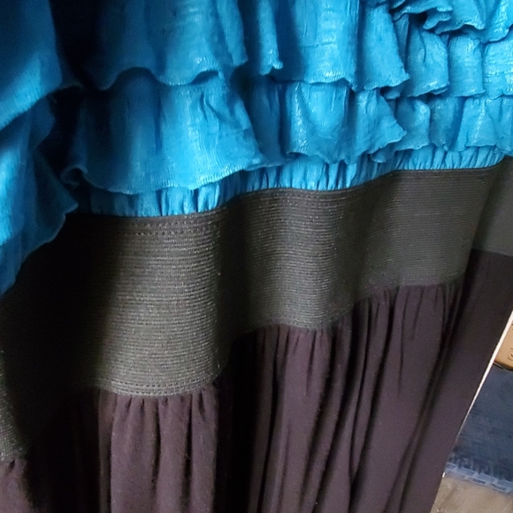 ☆|Maurice's|☆ Teal Ruffle Top Bubble Hem Dress - Picture 4 of 4